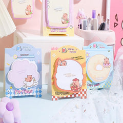 Cute Capybara Sticky Notes Set | Colorful Page 3D Sticky Notes 60 Sheets Unique Design With Paper