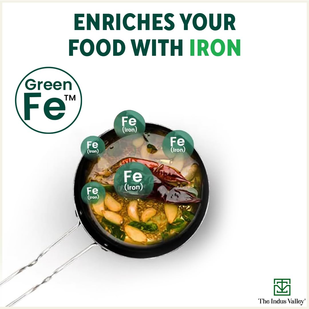 Pre-Seasoned Iron Tadka Pan With Steel Handle - Small 13.2 Cm, 5.2 Inch, 0.3 Kg | Gas Compatible - 100% Pure & Toxin-Free, No Chemical Coating Pre-Seasoned Iron Tadka Pan With Steel Handle - Small 13.2 Cm, 5.2 Inch, 0.3 Kg | Gas Compatible - 100% Pure & Toxin-Free, No Chemical Coating