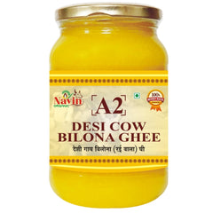 100% Natural A2 Desi Cow Bilona Ghee By Navin Organic | Rich In Nutrients & Delicious Healthy Desi Cow Ghee Good For Weight Loss | (250ml) 8.4 Ounce | Jar Pack