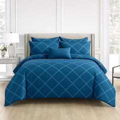 Double Bedsheet For Queen Size With 2 Matching Pillow Covers For Home - 90 X 100 Inches, Blue | Smooth Finish, Soft Touch & Breathable Comfort For Everyday Use