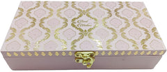 Designer Wodden Fancy Shagun Gift Boxes For Wedding, Shagun Cash Box Or Money Box With Mgi Printing For Wedding, Engagement, Holi, Diwali, Baby Showers, Colour - Cream, Pack Of 3