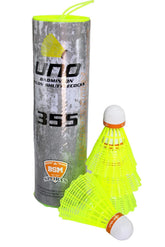 Stonkraft Uno Badminton Nylon Shuttlecocks 355 , Excellent Flight & Balance | Green , Pack Of 6