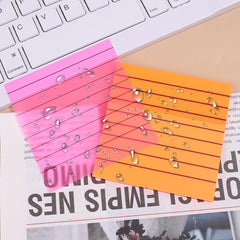 Transparent Memo Sticky Notes, 50 Sheets Sticky Pet Note, Line Designed - Multicolor