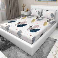 Presents Bedsheet For Double Bed With 2 Pillow Covers | Size - 90 X 100 Inches, White | Light Weight, Suitable For All Seasons & Easy To Wash