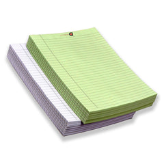 Daily Pad Ruled 10.5x8.5 - Inch 50-Sheet Lined Writing Note Pad, Green & White - Pack Of 12
