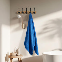 Haus & Kinder Harmony Combed Bath Towel 500 Gsm | Large Size Bathing Towels | 100% Cotton Towel For Men, Women (Cobalt & Mulberry) | Pack Of 2