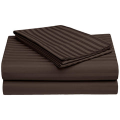 Breathable Single Size Flat Bedsheets With 1 Pillow Covers | 60 X 90 Inches, Coffee | Wrinkle Resistant & Soft Skin Safe | 144 Thread Count