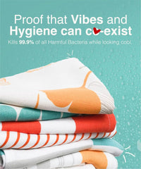 Thirsty Towel Bamboo Bath Towels 960 Gsm | Quick Dry Lightweight High Absorbent Bath Towel | Pack Of 4 (Ginkgo Garden + Turquoise Tile + Twilight Wave & Floral Tile)