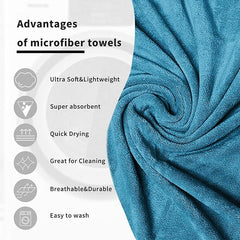 Payaakon – An Ageless Version Microfiber Bath Towels 500 Gsm | Large Size Super Soft Coral Fleece Bathing Towel With Button Quick Dry Super Absorbent-Bath Towel (Blue)