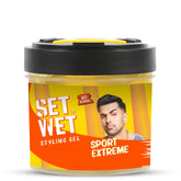 Set Wet Styling Hair Gel For Men Sport Extreme , 250gm 8.8 Oz. | Extreme Hold , High Shine | For Short To Medium Hair | No Alcohol , No Sulphate
