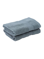 Bianca Ultra Soft Zero Twist 100% Cotton Towel Hand Towel 480 Gsm | Super Absorbent, Fluffy, Aerocore Organic Technology - For Men, Women, Gym, Kitchen (Grey)- Pack Of 4