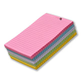 Wide Ruled 5 X 8 Inch 50-Sheet Lined Writing Note Pad (Pink, Blue, White, Yellow & Green) 12pcs