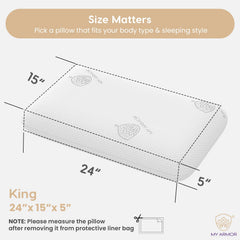 Cooling Gel Memory Foam Pillow, Orthopedic Thick Pillow, King Size - 5 Inches | Pillow For Sleeping & Neck Pain Relief, With Removable Washable Cover, Adjustable Pillow - Pack Of 1