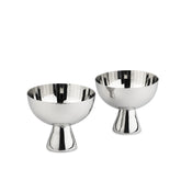 Designer Stainless Steel Ice Cream Cups Set Of 2 - Rhythm Series, Silver | Pudding Set For Serving Ice Cream, Fruit, Pudding - Serve Ware, Dinnerware & Tableware
