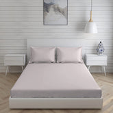 Plain Bedsheet For Single Bed With 1 Pillow Cover | 59 X 87 Inches, Light Grey - Light Weight & Breathable, All Season Comfort Single Bedsheet