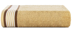 Casa Copenhagen Germany Design 500 Gsm | He & She Super Soft Collection 100% Cotton Large Bath Towel - Brown & Sandy Beige (2 Pieces)