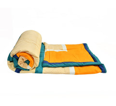1 Single Bedsheet With 1 Pillow Cover & Comforter - 60 X 90 Inches, Multicolor | All Weather Comfort & Bedroom - Softness & Natural Breathability