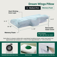 Butterfly Cervical Pillow For Neck & Shoulder Pain Relief - Orthopedic Pillow | Butterfly Pillow Memory Foam For Back & Side Sleeper | Dual Height Ergonomic Neck Support, Adjustable Pillow