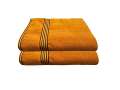 Space Fly Cotton Luxury Large Size Bath Towel 1000 Gsm (Yellow) - Pack Of 2