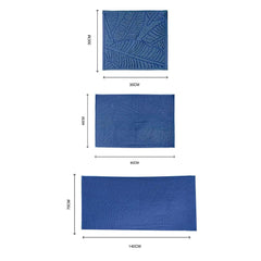 Musa Banana Terry Towel 900 Gsm 1 Bath, 1 Hand & 1 Face Towels With Free Bag 900 Gsm | Terry Towels For Bath Large Size (Midnight Blue) -Set Of 3