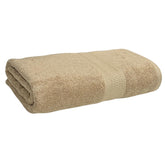 Stamio Cotton Bath Towel 600 Gsm | Two Ply Combed, Extra Soft & Absorbent Large Full Size Towels For Bathing, Home, Sports, Salon, Hotel Use (Beige)
