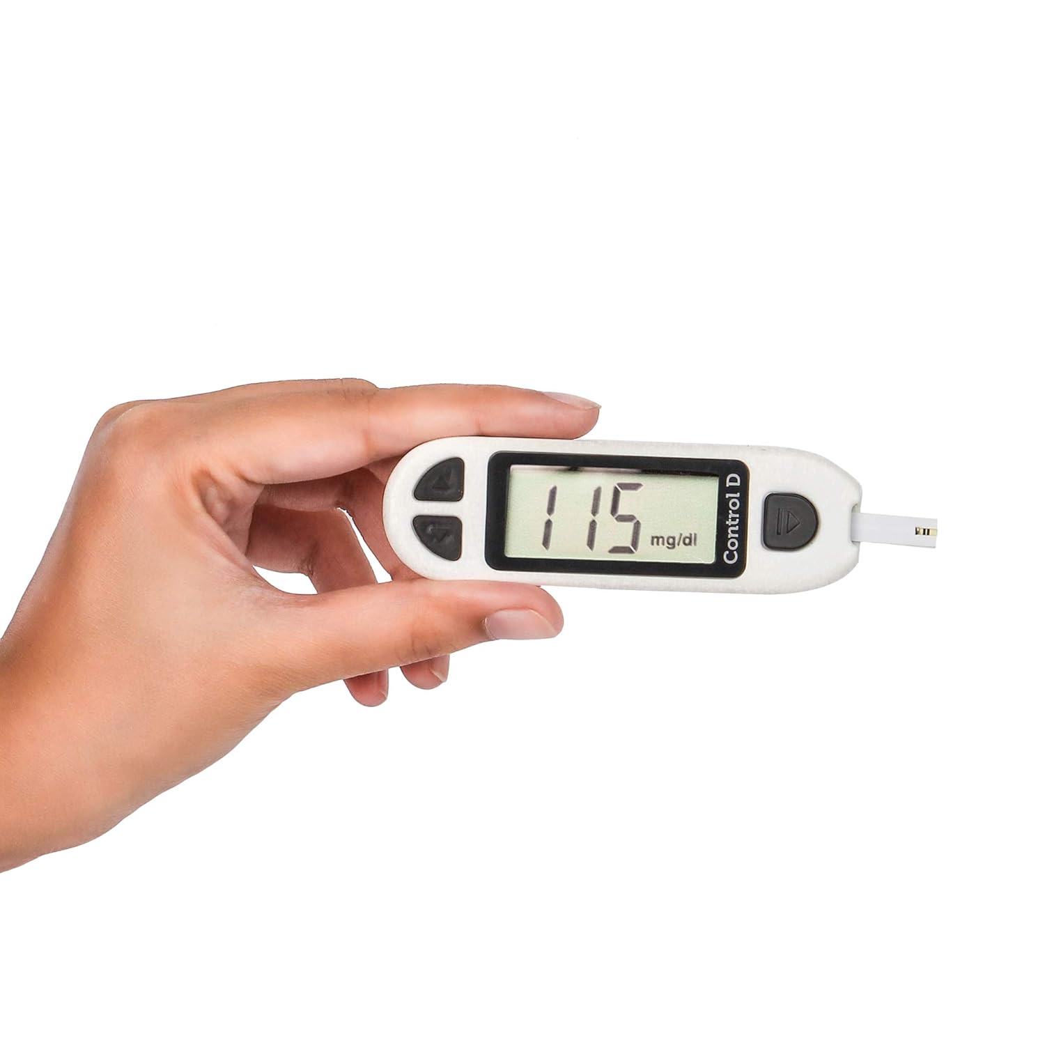 Control D Blood Glucose Test Monitor + Strips - 25 Strips, White Control D Blood Glucose Test Monitor + Strips - 25 Strips, White