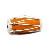Miniature Musical Instrument Mango Wood Dholak - Brown | Perfectly Symmetric Round Dholak - Mini Dholak For Festival, Wedding, Satsang | Very Easy To Tune