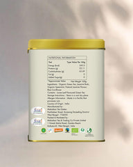 Makaibari Festive Edition Revere - Jasmine & Mint Loose Leaf Green Tea - 100gm Tin Caddy, 3.5 Ounce | USDA Certified Premium Tea - Low Caffeine Green Tea | Anti-Oxidants, Immunity Booster