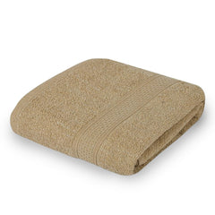 Fezora 100% Cotton Bath Towel 450 Gsm | Ultra Soft, Quick Dry, High Absorbency, Skin-Friendly Large Size Bath Towel (Beige)