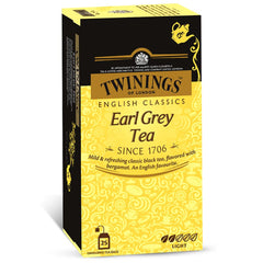 Twinings Black Tea Super Saver Combo Pack - English Breakfast Tea + Earl Grey Tea | Pack Of 2 X 25 Enveloped Tea Bags, 100gm, 3.5 Ounce