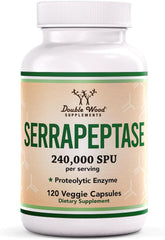 Serrapeptase 240,000 Spu Max Potency Proteolytic Enzyme For Sinus, Respiratory And Joint Health, Non - Gmo, Gluten Free | 120 Veggie Capsules, 200gm 0.4lbs