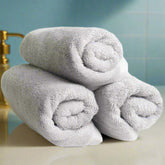 Heelium Bamboo Hand Towel 800 Gsm | Ultra Absorbent & Anti-Bacterial 3x Softer Than Cotton Towels | Pack Of 3 - Light Grey