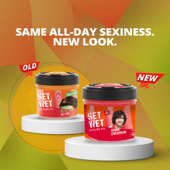 Set Wet Styling Hair Gel For Men Shine Everyday , 250gm 8.8 Oz. | Light Hold , High Shine | For Long Hair | No Alcohol , No Sulphate