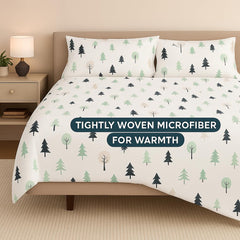 Printed Bedsheet For Single Bed With Pillow Cover Light Weight & Durable Bedsheets - 68 X 90 Inch, White | Ideal For Daily Use & Gifting Bedsheet
