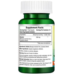 Morpheme Remedies Bacopa Brahmi Extract 500mg, Improves Alertness, Known As A Good Ingredient For Brain | 60 Capsules 100gm 0.2lbs Each Pack Of 2