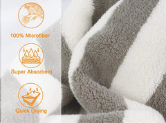 Homecloud Korean Plush Soft & Luxury 400 Gsm | Towel Set With Hanging Loop | 3x Softer Than Cotton Towels | Set Of 2 (1 Bath Towel + 1 Face Towel)