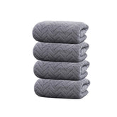 Housse Microfiber Nova Coral Fleece Face Towel 600 Gsm | Ultra Soft Super Absorbent Towels For Gym, Yoga & Beach (Grey) - Pack Of 4