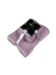 Senses By Riba Cotton Towel Bath, Hand & Wash 930 Gsm | Super Soft, Absorbent, Lightweight, Antimicrobial, Low Linting | Pack Of 3 (Mauve)