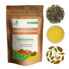 Gopaldhara Darjeeling Classic Tea Sample Pouches - Pack Of 6 Teas X 10gm, 0.35 Ounce Each | First Flush+ Second Flush+ Autumn Flush Chai Patti - Low Caffeine Loose Leaves