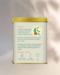 Makaibari Festive Edition Awaken - Orange & Spice Loose Leaf Black Tea - 100gm Tin Caddy, 3.5 Ounce | USDA Certified Premium Tea - Low Caffeine Black Tea | Anti-Oxidants, Immunity Booster