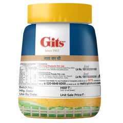 Natural Premium Desi Cow Ghee By Gits | Good Source Of Vitamin A, Delicious Healthy & Nutritious Pure Cow Ghee Perfect For Glowing Skin | (1 Litre) 33.8 Ounce | Jar Pack
