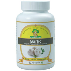 Sushrut Ayurved Industries Garlic Extracts 500mg Dietary Herbal Supplement, Fight Sickness Includes Common Cold, Properties To Reduce Blood Pressure & Glucose | 60 Veg Capsules 100gm 0.2lbs