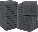 Jenny Denial 100% Cotton Soft Face Towel 1300 Gsm | Super Absorvent & Quick Dry - Pack Of 10 Pcs (Dark Grey)