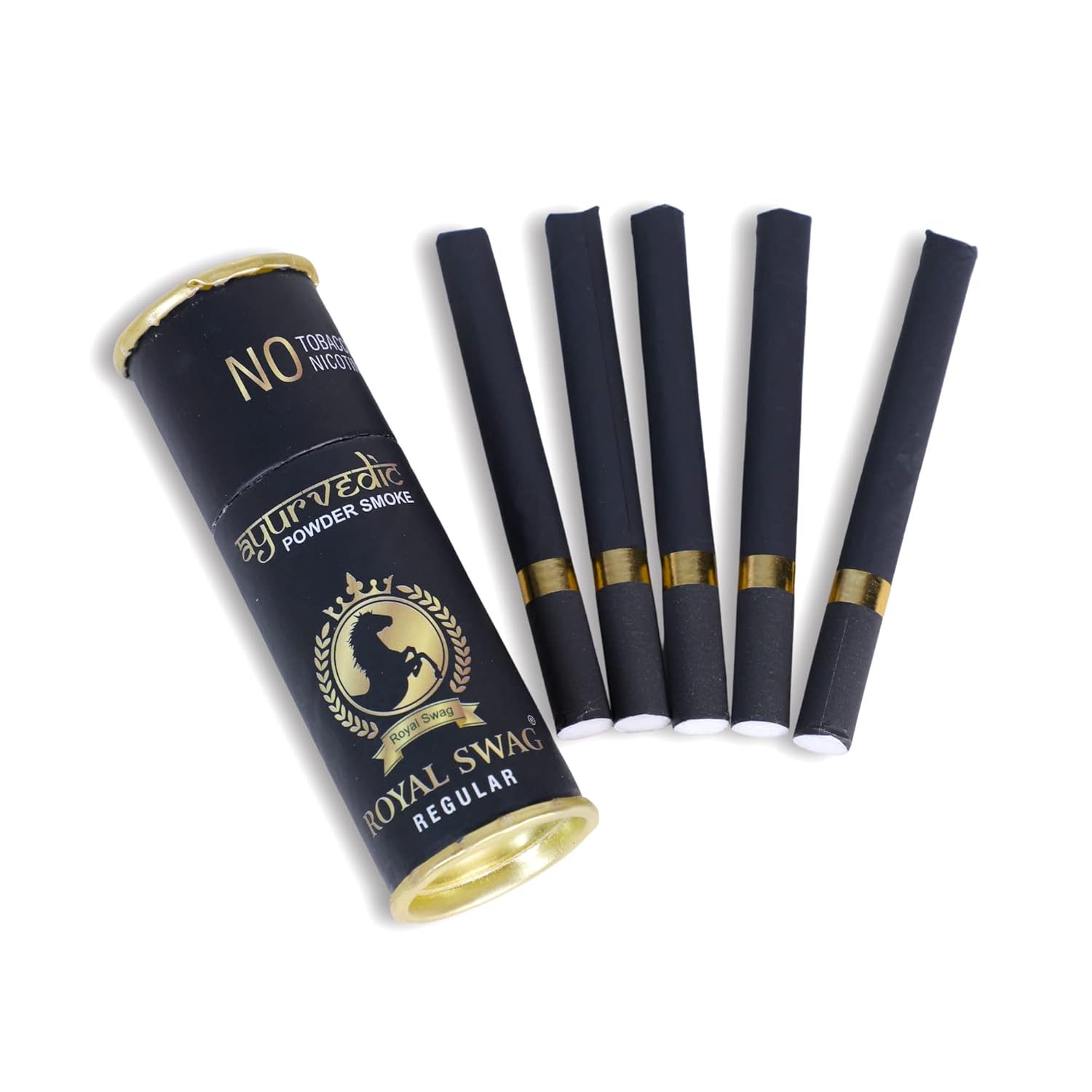 Royal Swag Ayurvedic & Herbal Cigarettes Regular Flavour & Clove Flavour 25 Sticks Each With 20ml Shot Anti Addiction Spray - (50 Sticks) Royal Swag Ayurvedic & Herbal Cigarettes Regular Flavour & Clove Flavour 25 Sticks Each With 20ml Shot Anti Addiction Spray - (50 Sticks)