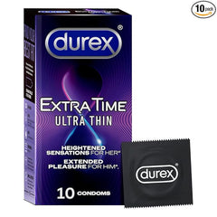 Durex Extra Time Ultra Thin Condom 10 Count