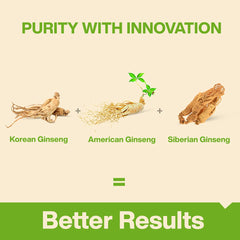 Myfitfuel Ginseng+ Triple Strength Ginseng With Korean, American & Siberian Ginseng, 400mg | 180 Capsules 200gm 0.4lbs