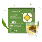 Teabox Organic Green Tea - 25 Pyramid Tea Bags | Increases Metabolism, Rich In Antioxidants - 100% Whole Leaf Tea Sourced From Darjeeling | Low Caffeine, 0% Bitterness