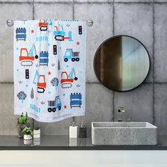 Rangoli 100% Cotton Kids Bath Towel 400 Gsm | Super Soft & Highly Absorbent, Anti-Bacterial & Anti-Odour, Multipurpose Towels (Blue)