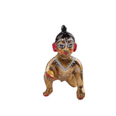 Laddoo Gopal God Idol, Bal Krishna, Kanha Ji Statue, Brass, Multicolor - 10 Cm, For Gifting & Worship, Religious, Home DƩcor, Baby Krishna Idol, Lord Krishna Murti