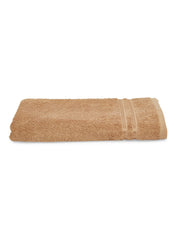 Welspun 100% Cotton Bath Towel Quick Dry High Absorbency Attractive Border Bath Towel 500 Gsm - Tan